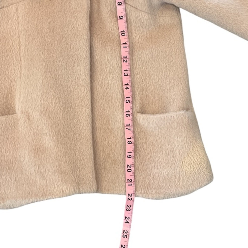Little Goodall Girls Size 5 Pale Pink Faux Fur Pea Coat - Picture 8 of 14